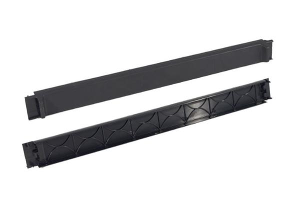 Cache plastique, lot de 10, 1U, noir