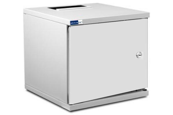Coffret 10" profondeur 300 mm, porte avant métal plein, 10 paires, 6U, gris