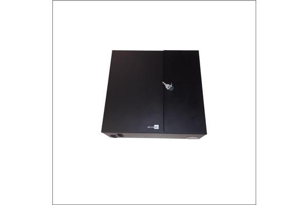 Coffret optique métallique taille 3 36 traversées LC duplex multimodes V2, noir