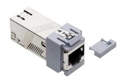 Connecteur RJ45 blindé Cat6A ISO Adv. sans outil, snap-in, p24 vide ST