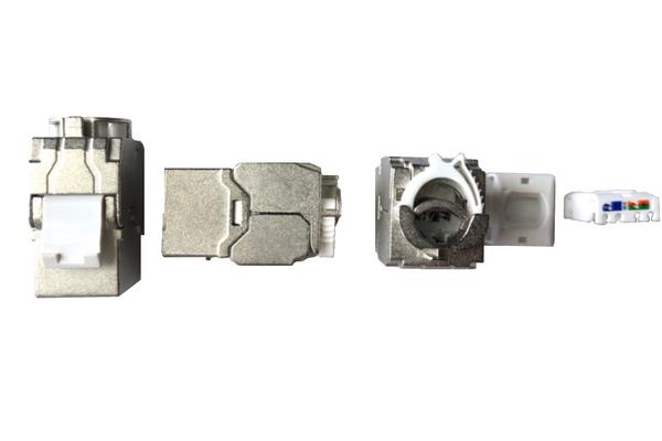 Connecteur RJ45 blindé Cat6A sans outil avec attache rapide