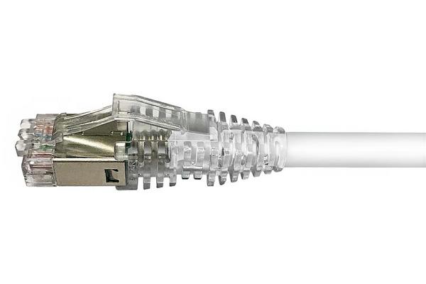 Cordon Netconnect RJ45 S/FTP Cat6A LSZH, 3 m, blanc