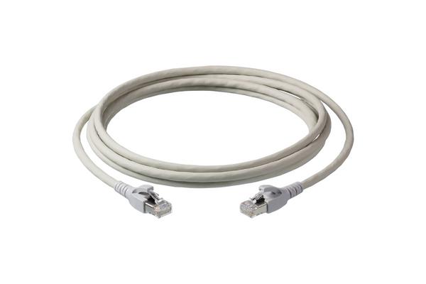 Cordon RJ45 S/FTP Cat6A LSZH Hardware, 1 m, gris