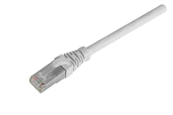 Cordon RJ45 S/FTP Cat6A LSZH blanc, 0,25 m