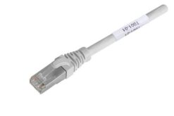 Cordon RJ45 S/FTP Cat6A LSZH blanc avec étiquettes, 1 m