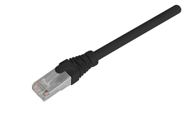 Cordon RJ45 S/FTP Cat6A LSZH noir, 0,5 m