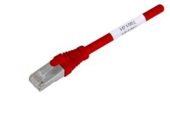 Cordon RJ45 S/FTP Cat6A LSZH rouge avec étiquettes, 4 m