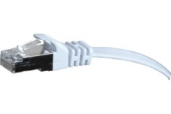 Cordon RJ45 plat catégorie 6 U/FTP snagless blanc - 3 m