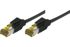 Cordon RJ45 sur câble catégorie 7 S/FTP LSOH snagless noir -1 m