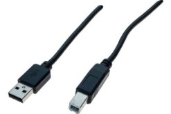 Cordon USB 2.0 type A / B noir - 5m