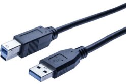 Cordon USB 3.0 type A / B noir - 1,8 m