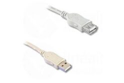 Cordon USB2.0 type A mâle/type A femelle, 1,8 m, blanc