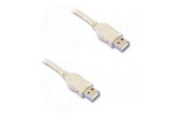 Cordon USB2.0 type A mâle/type A mâle, 3 m, blanc