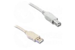 Cordon USB2.0 type A mâle/type B mâle, 3 m, blanc