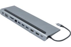 Docking Station USB-C 11en1 Triple écran 2xHDMI VGA LAN SD Audio PD100W