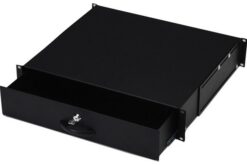 EKIVALAN Tiroir 19" 2U prof. 400mm avec fermeture à clef, noir