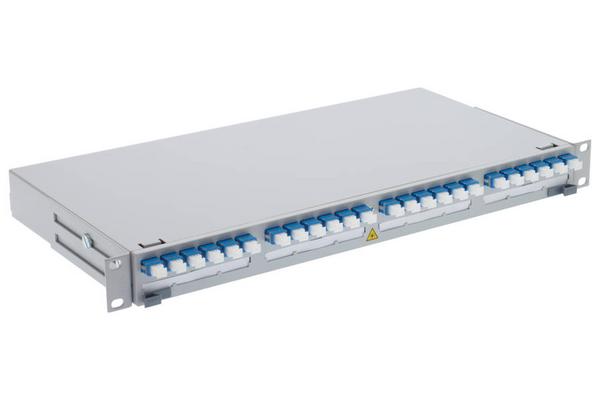 FiberErack2 équipé de traversées LCD monomodes sécurité, 24xLCD
