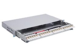 FiberErack2 équipé de traversées LCD multimodes sécurité turquoise, aqua, 6xLCD