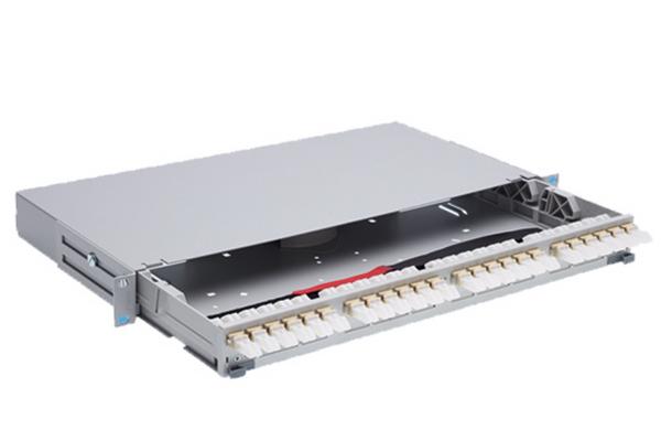 FiberErack2 équipé de traversées LCD multimodes sécurité turquoise, aqua, 6xLCD