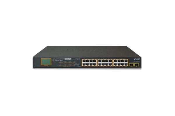 GSW-2620VHP - Switch P&P Gigabit 24 ports PoE+, 2 SFP 1000Base-X, rack 19"
