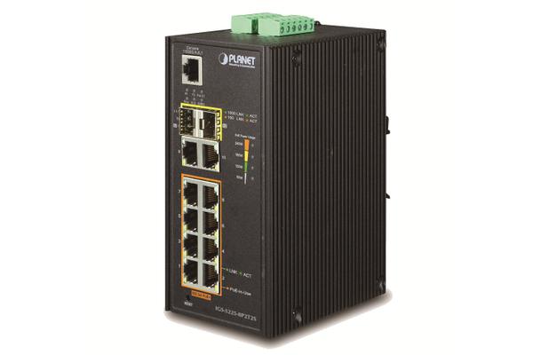 IGS-5225-8P2T2S - Switch indus. IP30 L2+, 8 Gigabit PoE+, 2 1000Base-TX, 2 SFP