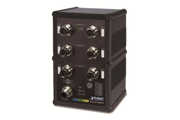 IGS-5227-6MT-X - Switch indus. IP67 manag. L2, 6 ports M12 code-X Gigabit