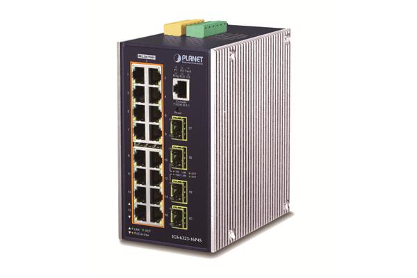 IGS-6325-16P4S - Switch indus. IP30 manag. L3, 16 ports PoE+ Gigabit, 4 SFP