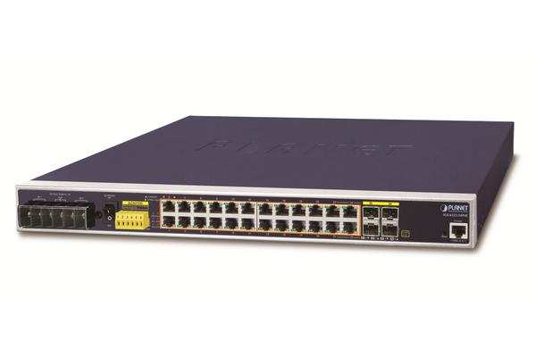 IGS-6325-24P4S - Switch indus. IP30 manag. L3, 24 Gigabit PoE+ dont 4 Combo