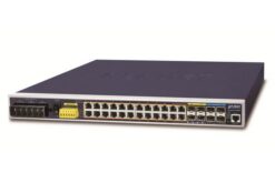 IGS-6325-24P4X - Switch indus. IP30 L3, 24 Gigabit PoE+ dont 4 Combo, 4 SFP+ 10G
