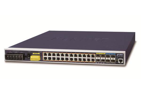 IGS-6325-24P4X - Switch indus. IP30 L3, 24 Gigabit PoE+ dont 4 Combo, 4 SFP+ 10G