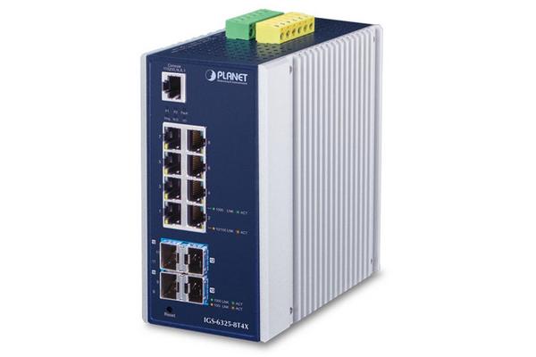 IGS-6325-8T4X - Switch indus. IP30 manag. L3, 8 ports Gigabit, 4 SFP+ 10 Gigabit
