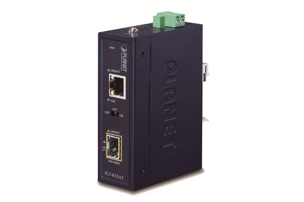 IGT-815AT - Conv. média indus. IP30 Gigabit vers 1 port SFP, format compact