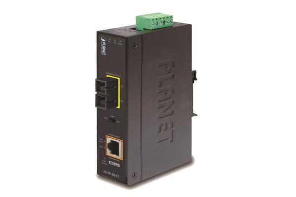 IGTP-802T - Conv. média indus. IP30 Gigabit PoE+ vers 1 port 1000Base-SX MM