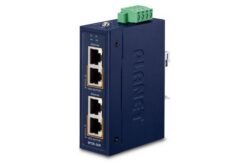 IPOE-260 - Inject./hub indus. IP30 PoE/PoE+ 802.3af/at, montage sur Rail-DIN