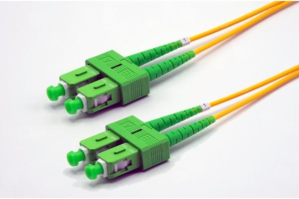 Jarretière duplex zip monomode SC-APC/SC-APC OS2 G652D jaune, 1,5 m