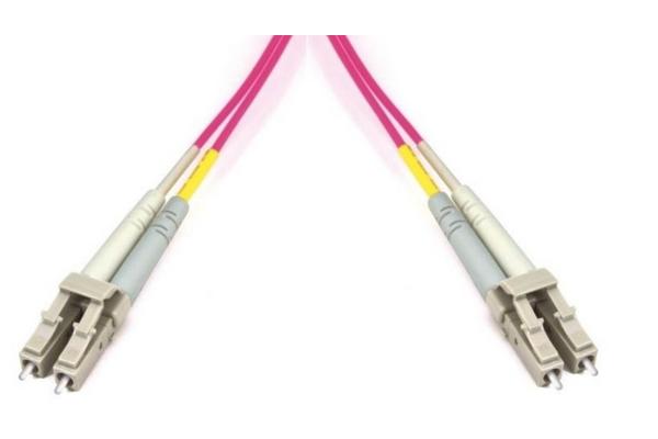 Jarretière opt. multimode 50/125 OM4 LCUPC/LCUPC duplex zip, std, magenta, 3 m