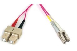 Jarretière opt. multimode 50/125 OM4 SCUPC/LCUPC duplex zip, std, magenta, 3 m