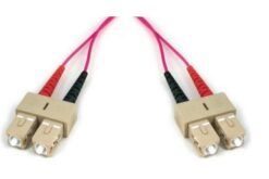Jarretière opt. multimode 50/125 OM4 SCUPC/SCUPC duplex zip, std, magenta, 1 m