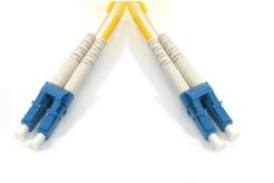 Jarretière optique monomode 9/125 OS2 LCUPC/LCUPC duplex zip, std, jaune, 1 m