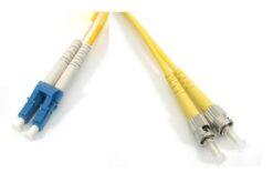 Jarretière optique monomode 9/125 OS2 LCUPC/STUPC duplex zip, std, jaune, 10 m