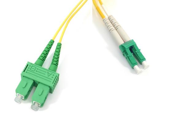 Jarretière optique monomode 9/125 OS2 SCAPC/LCAPC duplex zip, std, jaune, 3 m