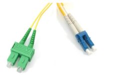 Jarretière optique monomode 9/125 OS2 SCAPC/LCUPC duplex zip, std, jaune, 10 m