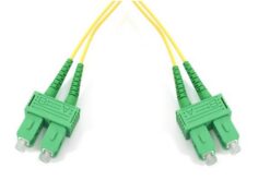 Jarretière optique monomode 9/125 OS2 SCAPC/SCAPC duplex zip, std, jaune, 10 m