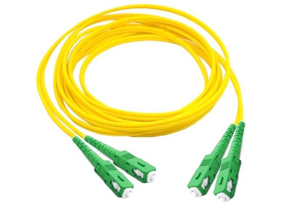 Jarretière optique monomode 9/125 OS2 SCAPC/SCAPC duplex zip, std, jaune, 2 m