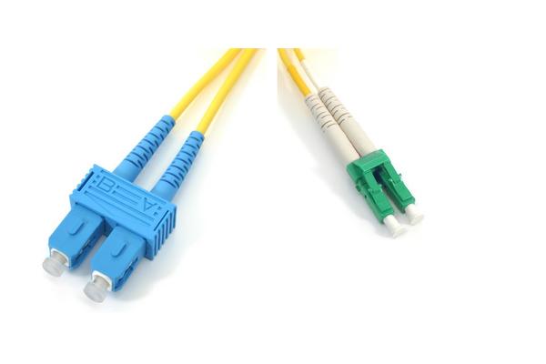 Jarretière optique monomode 9/125 OS2 SCUPC/LCAPC duplex zip, std, jaune, 2 m