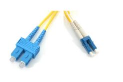 Jarretière optique monomode 9/125 OS2 SCUPC/LCUPC duplex zip, std, jaune, 5 m