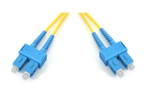 Jarretière optique monomode 9/125 OS2 SCUPC/SCUPC duplex zip, std, jaune, 2 m