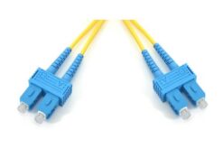 Jarretière optique monomode 9/125 OS2 SCUPC/SCUPC duplex zip, std, jaune, 3 m