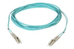 Jarretière optique multimode 50/125 OM4 LCUPC/LCUPC duplex zip, std, aqua, 1 m