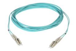 Jarretière optique multimode 50/125 OM4 LCUPC/LCUPC duplex zip, std, aqua, 2 m